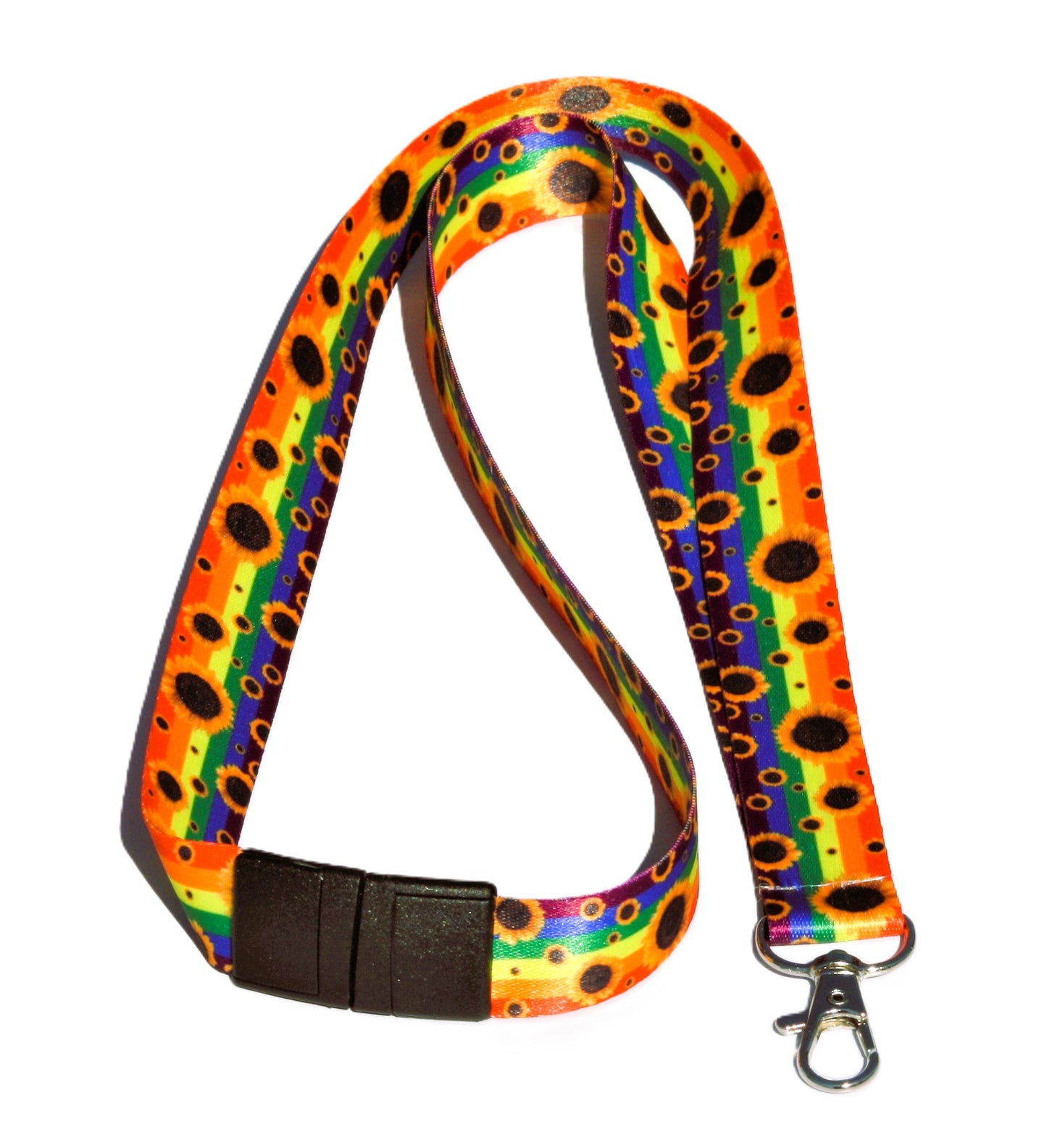 Colorful lanyard with sunflower pattern