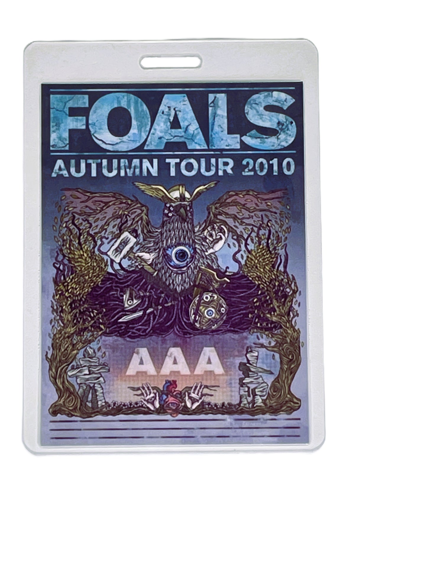 Foals autumn tour 2010 lanyard badge with eagle design