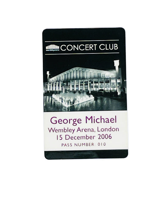 Concert ticket for George Michael at Wembley Arena, London on 15 December 2006.