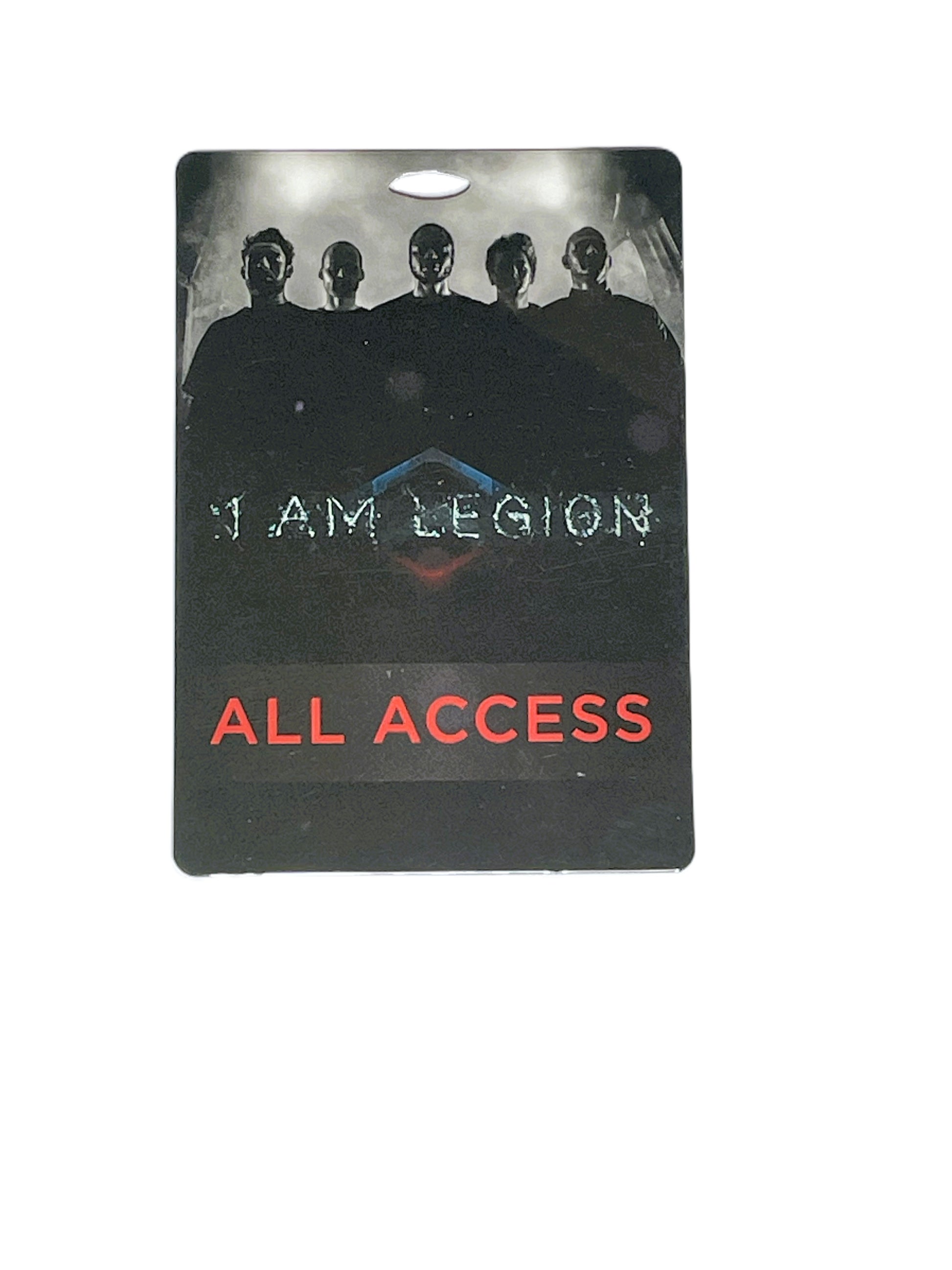 All Access pass with 'I Am Legion' text and silhouette of people.