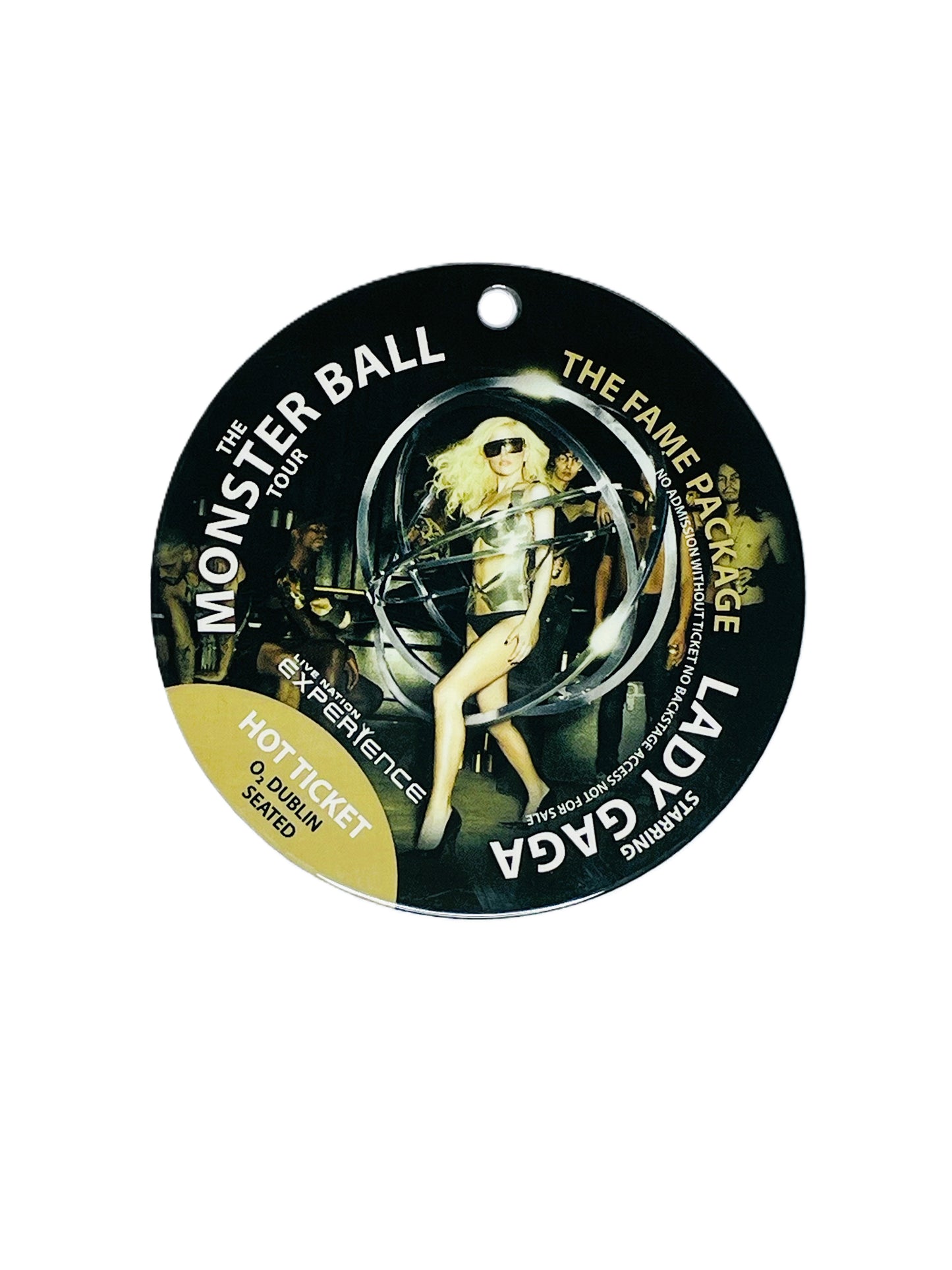 Round pass  featuring Lady Gaga with text 