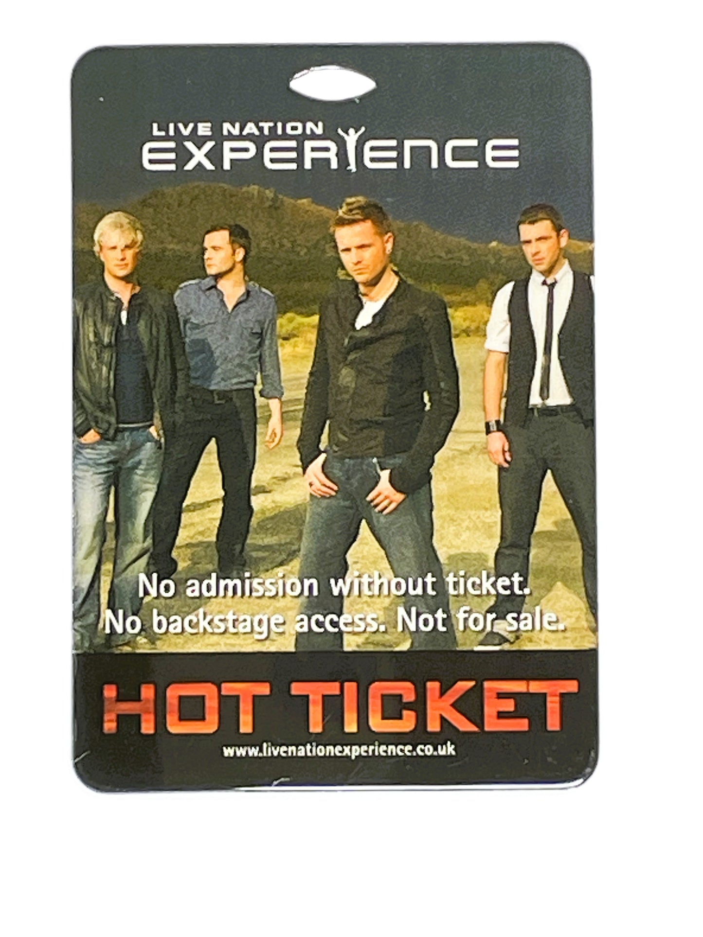 Live Nation Experience Westlife  hot ticket card 
